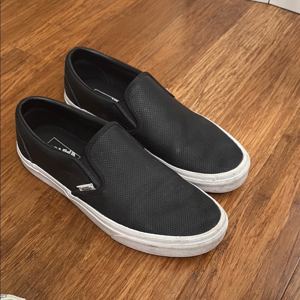 Vans Black Perforated Slip-On Shoes